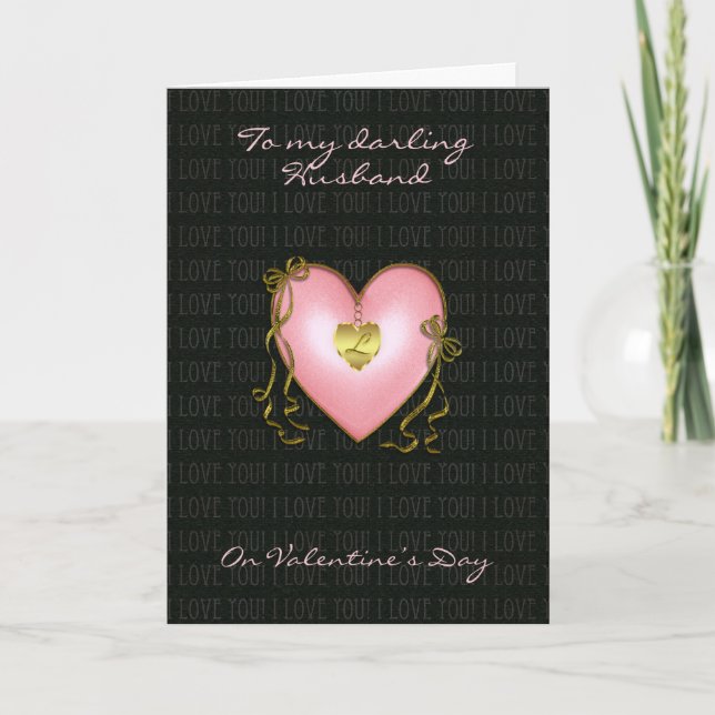 Husband, Valentine's Day Card Modern And Stylish (Front)