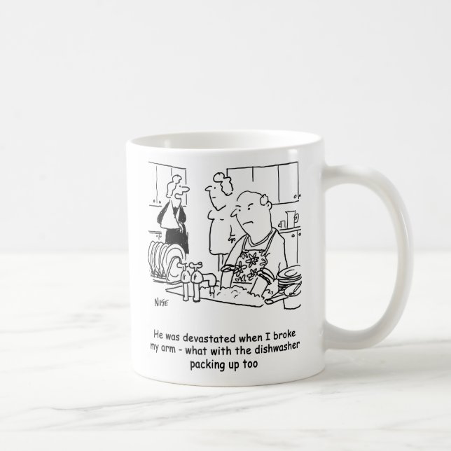 Husband washing the dishes coffee mug (Right)