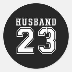 Husband Wife 2023 Matching Engagement Party Classic Round Sticker