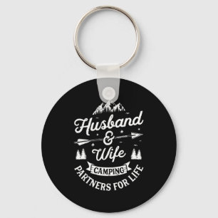Husband Wife Camping Partners For Keychain