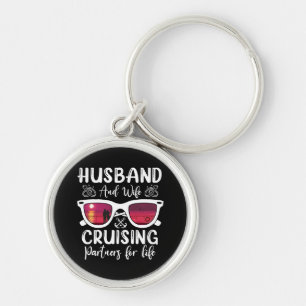 Husband Wife Cruising Partners for Life Keychain