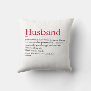 Husband Wife Definition Wedding / Anniversary Throw Pillow