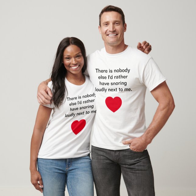 Husband Wife Funny Valentine's Day  T-Shirt (Unisex)