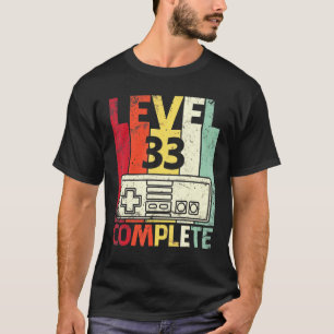 Husband Wife Gamer Marry Anniversary Level 33 Year T-Shirt