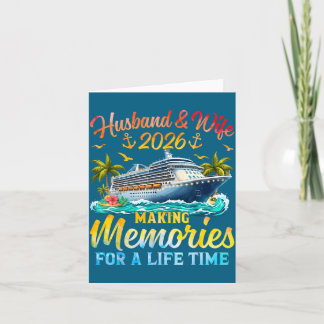 Husband Wife Making Memories Cruise Design Card