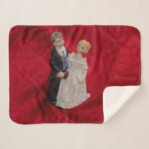 Husband & Wife (Wedding Day Marriage Celebration) Sherpa Blanket