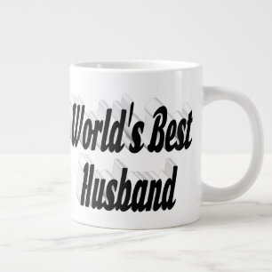 Husband with black half text  giant coffee mug