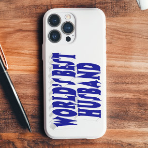 Husband with blue text  iPhone 13 case