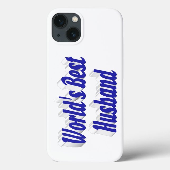 Husband with blue text  iPhone case (Back)