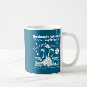 Husbands Against Book Boyfriends Book Illustration Coffee Mug