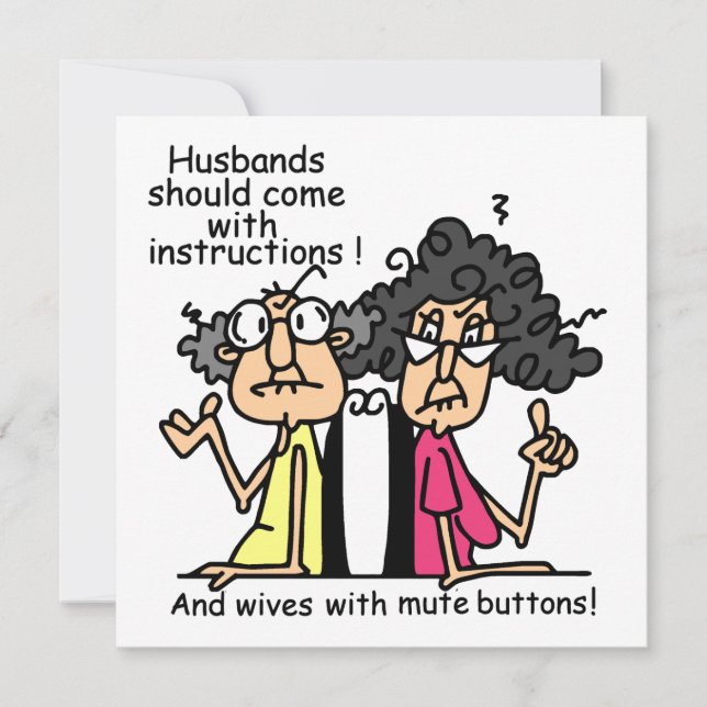 Husbands and Wives Attitude Humour (Front)