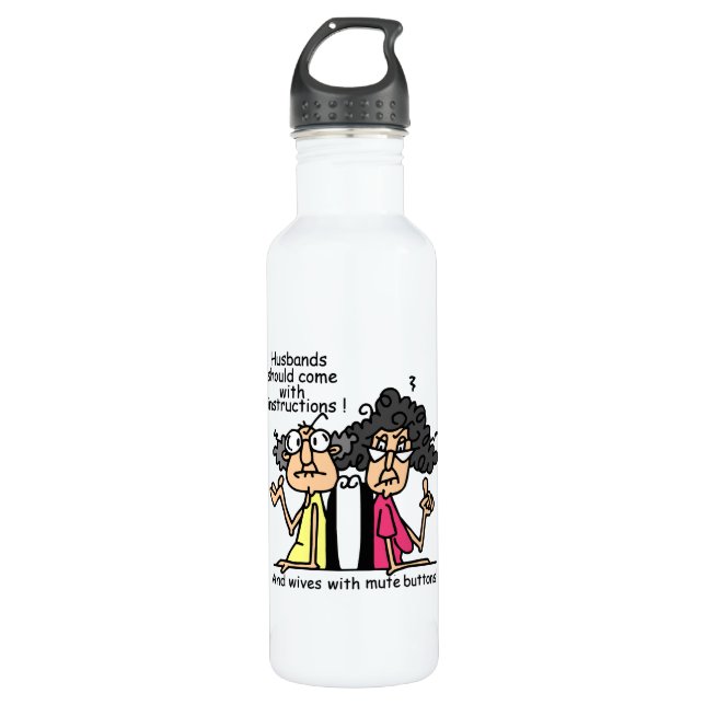 Husbands and Wives Attitude Humour 710 Ml Water Bottle (Front)