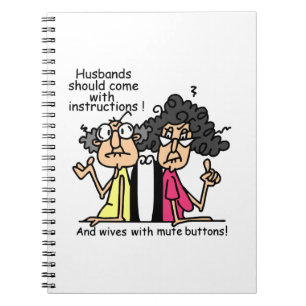 Husbands and Wives Attitude Humour Notebook