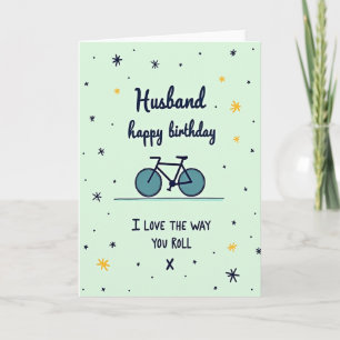 Husbands Bicycle Birthday Card