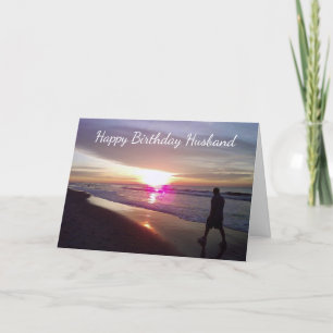 HUSBAND'S BIRTHDAY* BEACH AND LOVE FOR HIM  CARD