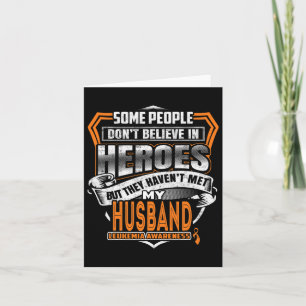 Husband's Fight Is My Fight Leukaemia Awareness Card