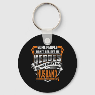 Husband's Fight Is My Fight Leukaemia Awareness Keychain