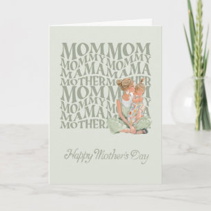 Husband's Mother's Day Card to Wife and Daughter