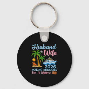 Husbynd And Wife 2026 Tropical Cruise Adventure De Keychain