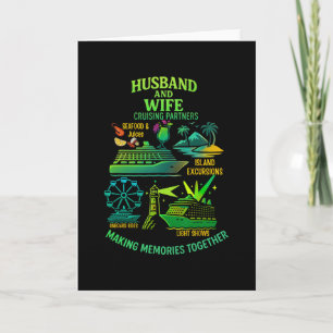 Husbynd And Wife Matching Cruise Vacation Couple Card