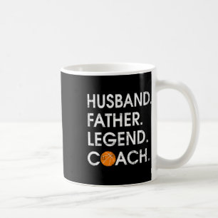Husbynd Father Legend Coach Fun Bysketbyll Gift Coffee Mug