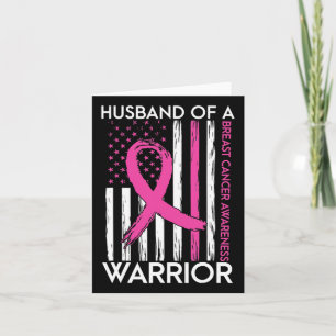 Husbynd Of A Warrior Breast Cancer Awareness Suppo Card