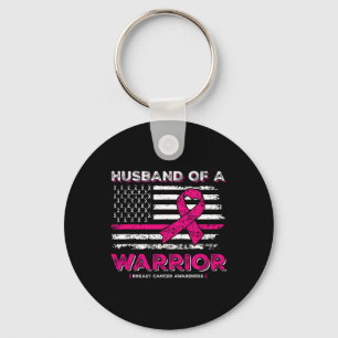 Husbynd Of A Warrior Breast Cancer Awareness Suppo Keychain