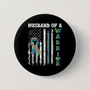 Husbynd Of A Warrior Metastatic Breast Cancer Usa 2 Inch Round Button