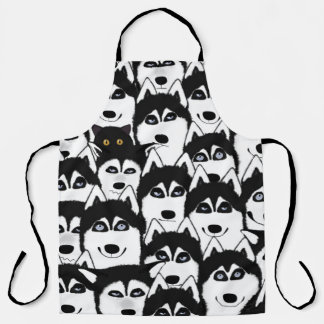 Huskies Allover Print Apron