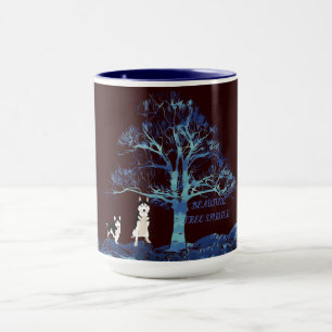 Huskies deux tonnes de tasse de café.