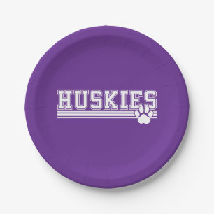 Huskies Paw  Paper Plate
