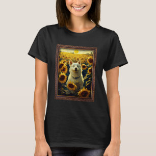 Huskita Painting Sunflower Flower Mom Women Floral T-Shirt
