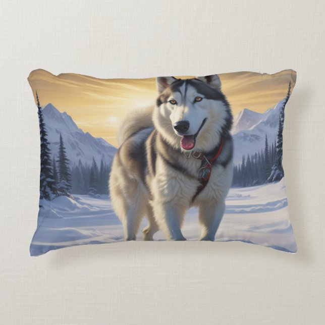 Husky Accent Pillow (Front)
