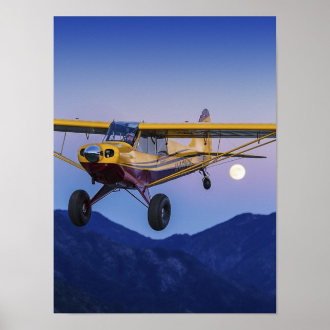 Husky Alpine Moonrise Poster (Front)