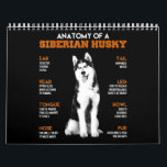 Husky | Anatomy Of Siberian Husky Dogs Calendar<br><div class="desc">Husky | Anatomy Of Siberian Husky Dogs</div>