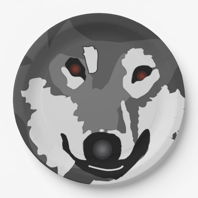 husky-art paper plate (Front)