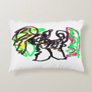 Husky autumn playing accent pillow