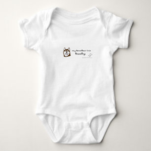 husky baby bodysuit