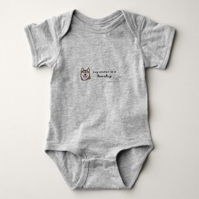 husky baby bodysuit (Front)