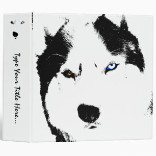 Husky Binder Personalized Sled Dog School Supplies