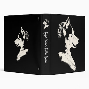 Husky Binder Sled Dog Husky Art School Supplies
