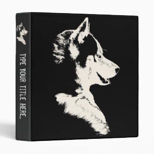 Husky Binder Sled Dog Husky Art School Supplies