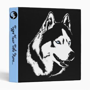 Husky Binder Sled Dog Husky Art School Supplies
