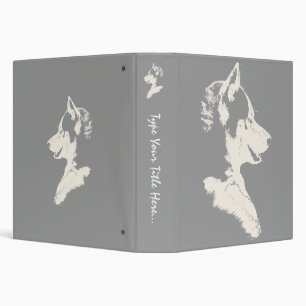 Husky Binder Sled Dog Husky Art School Supplies