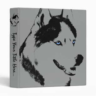 Husky Binder Sled Dog Husky Art School Supplies
