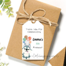 Husky Birthday Party Thank You Gift Tag