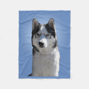 Husky Blanket Cool Siberian Husky Fleece Blanket