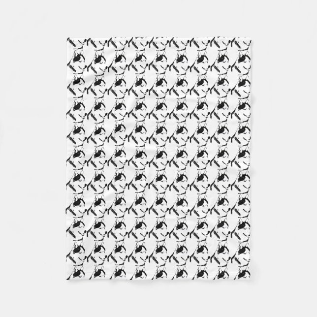 Husky Blanket Cool Siberian Husky Fleece Blanket (Front)
