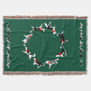 Husky Blanket Holiday Husky Dog Throw Blankets