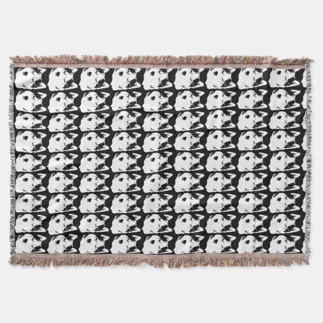 Husky Blanket Siberian Husky Dog Throw Blankets (Front)